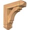 Ekena Millwork Merced Arts and Crafts Smooth Bracket w/ Offset Brace, Western Red Cedar, 5 1/2"W x 18"D x 18"H BKT0604X18X18MRC03SWR - alternate 1
